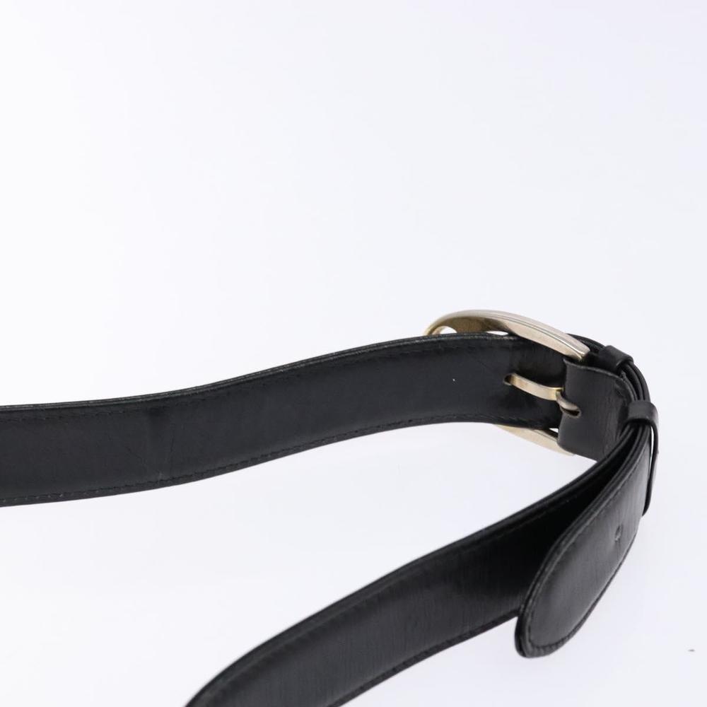 CELINE Horse Carriage Shoulder Bag Leather Black Gold Auth ki5948 - Picture 8 of 16